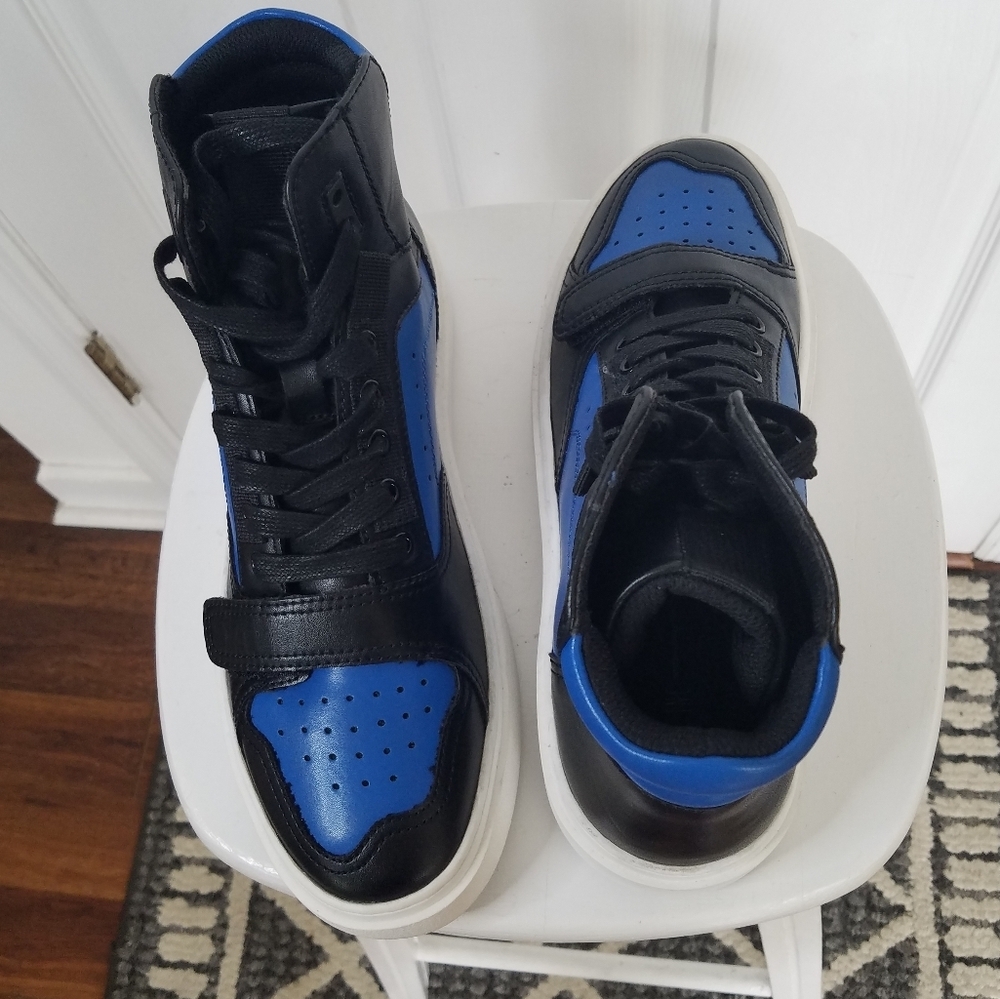 INC International Concepts Men's High Top Sneakers Blue Black Size 8M